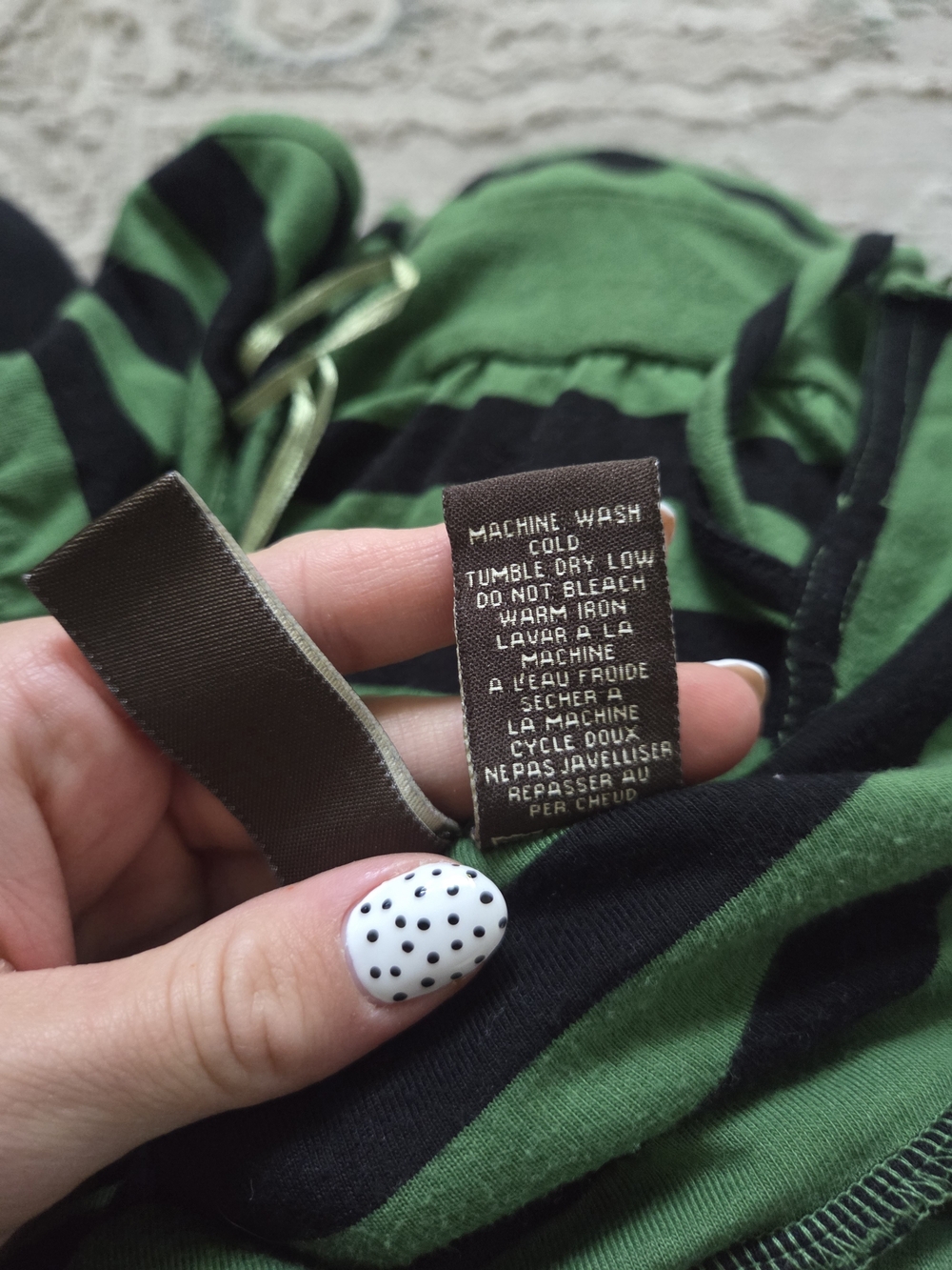 Striped Green & Black Adjustable-Spaghetti Top - Picture 2 of 6